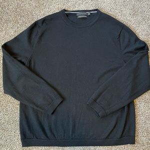 Structure 100% Fine Italian Merino Wool Sweater Size XXL Men’s Crewneck Black